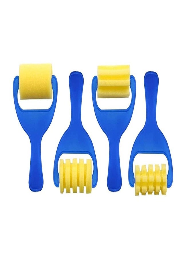 Brille Bee Sponge Stamp Foam Painting Brushes, Flower Shapes, Art Paint Drawing Tools, DIY Graffiti Stamps for Kids Early Learning (Spounge Roller Set) - Image 1